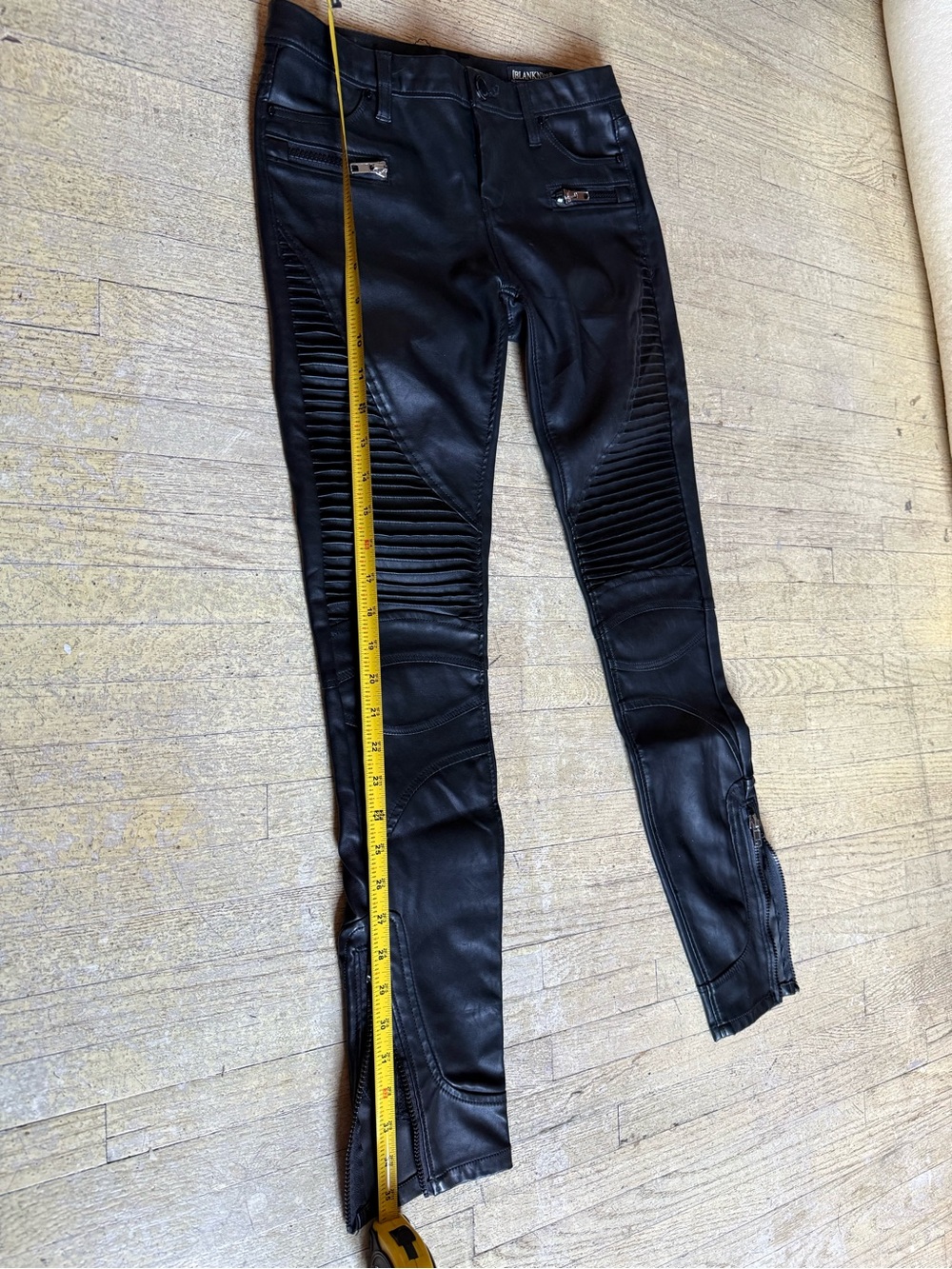 Blank NYC Black Moto Quilted Skinny Jeans - Picture 4 of 4